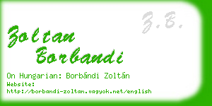 zoltan borbandi business card